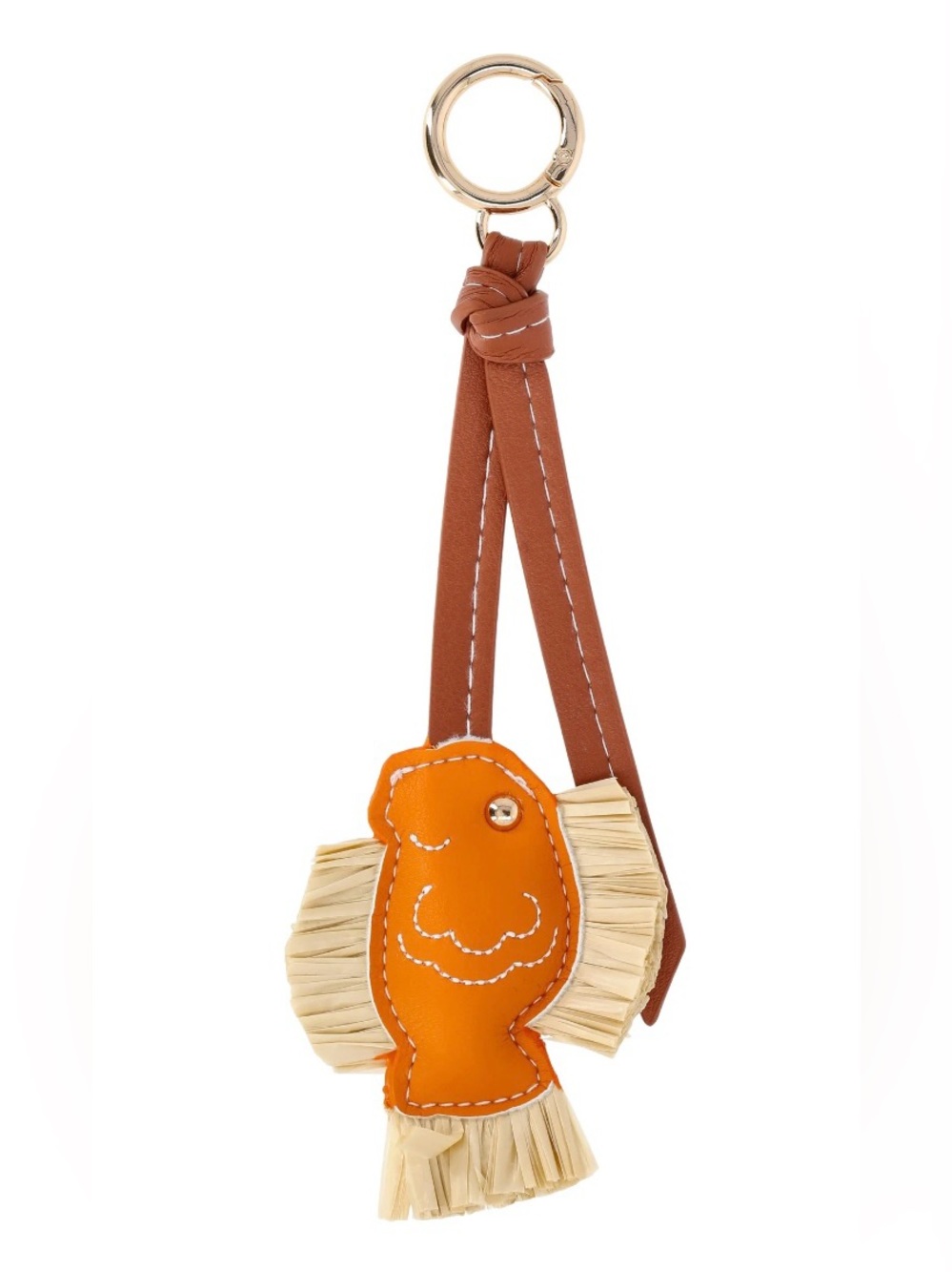 NWT Orange Fish Tassel Bag Charm Keyring